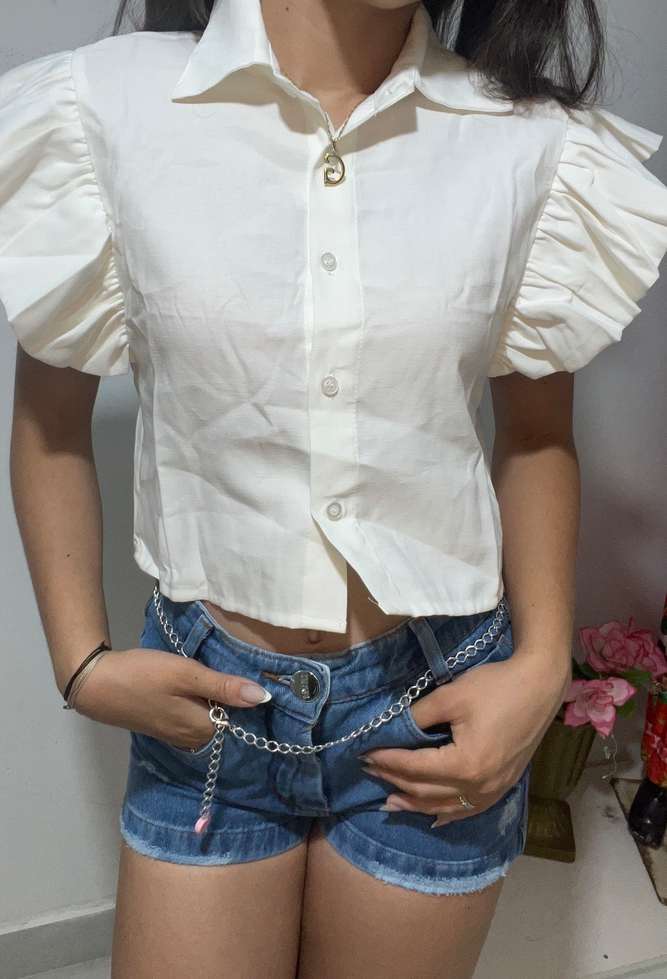 blusinha na cor branco