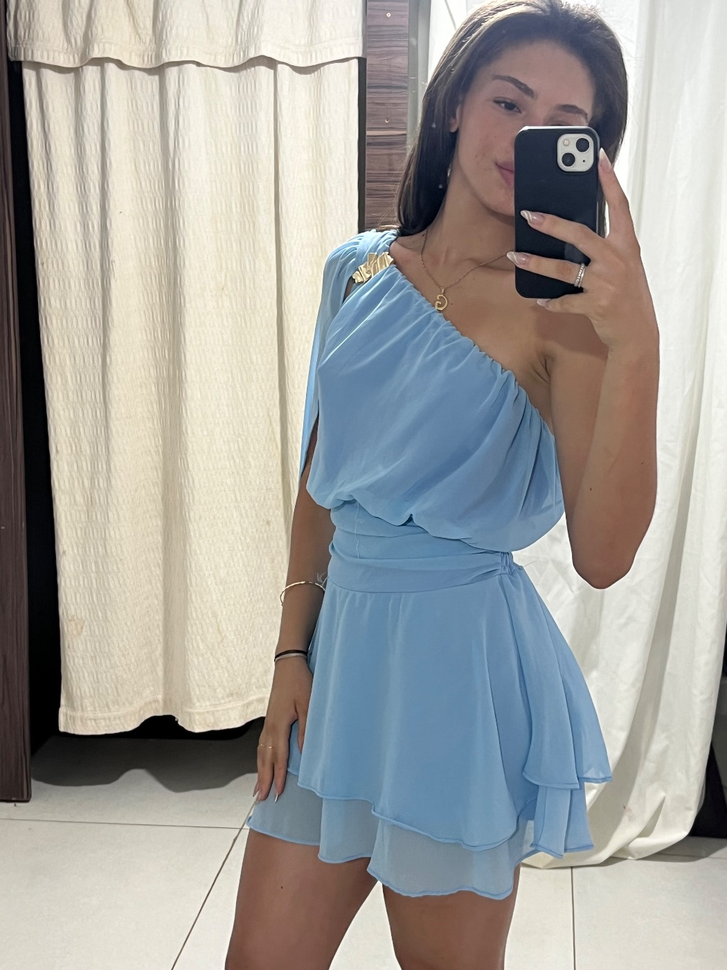 vestido na cor azul (foto 2)