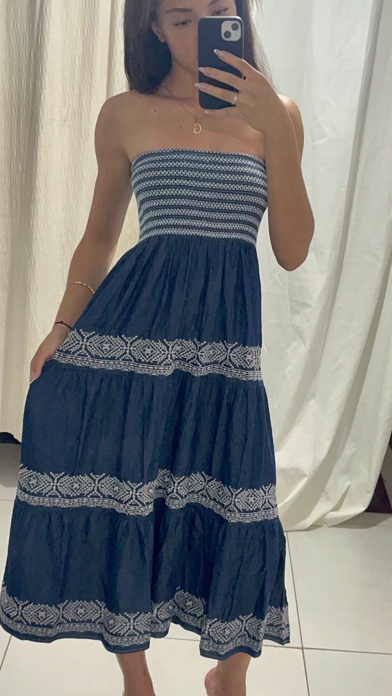vestido na cor azul (foto 2)