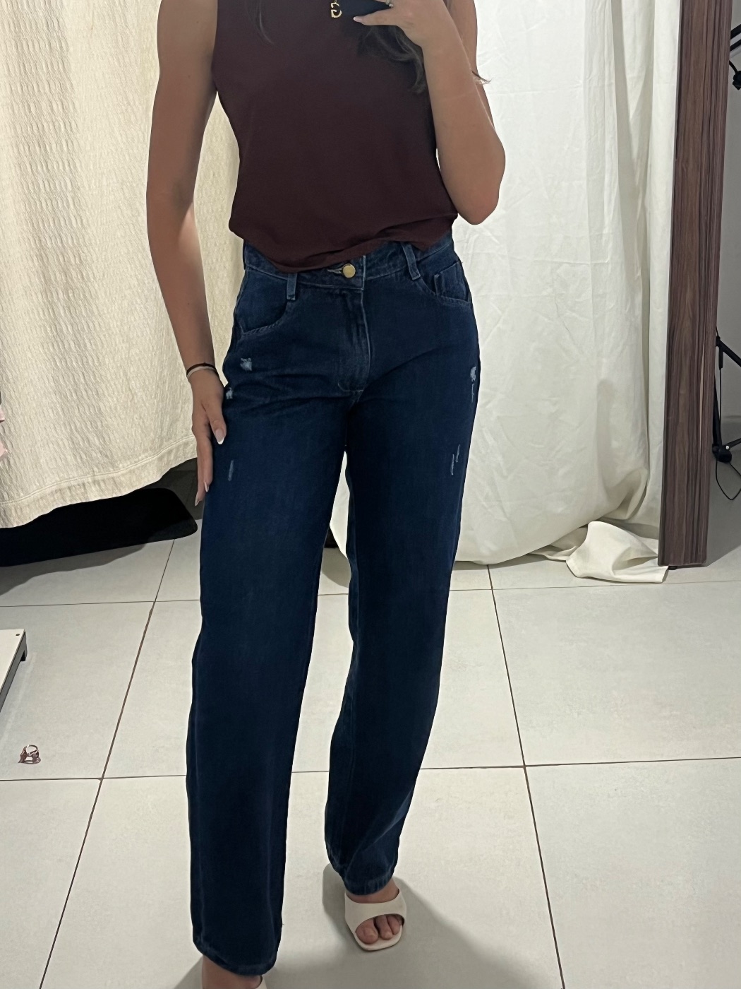 Calça Jeans Azul Marinho (foto 2)